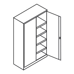 Taurotrade Flügeltür-Werkstattschrank Tür RAL5010