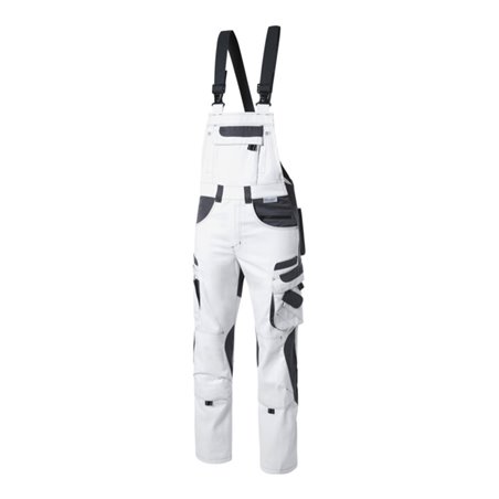 Pionier Latzhose TOOLS, weiß/grau