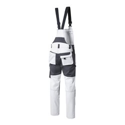 Pionier Latzhose TOOLS, weiß/grau
