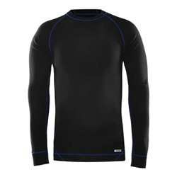 Fristads T-Shirt aus Wolle Langarm 7517 MW Schwarz (Herren)