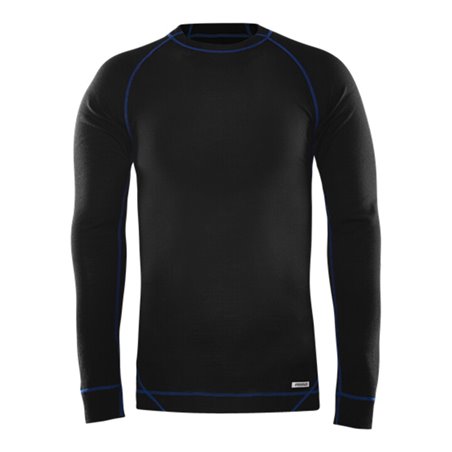 Fristads T-Shirt aus Wolle Langarm 7517 MW Schwarz (Herren)