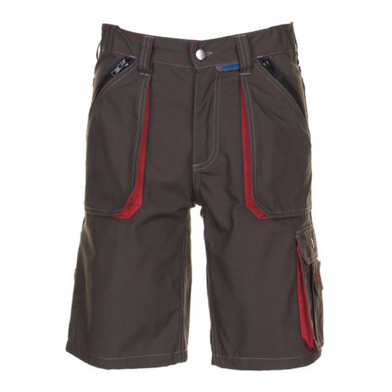 Planam Latzhose Basalt oliv/rot