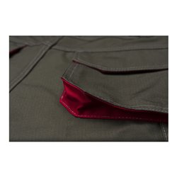 Planam Latzhose Basalt oliv/rot