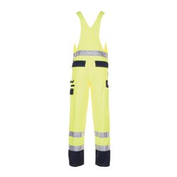Planam Warnschutz-Latzhose gelb/marine