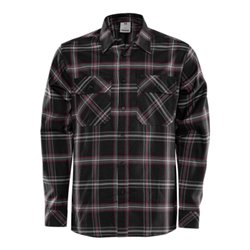 Fristads Flanellhemd Langarm 7421 MSF Schwarz (Herren)