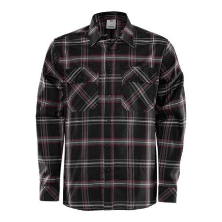 Fristads Flanellhemd Langarm 7421 MSF Schwarz (Herren)