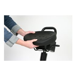 STIER Stehhilfe mit Stahlgestell grau Sitzhöhe PU-Sitz