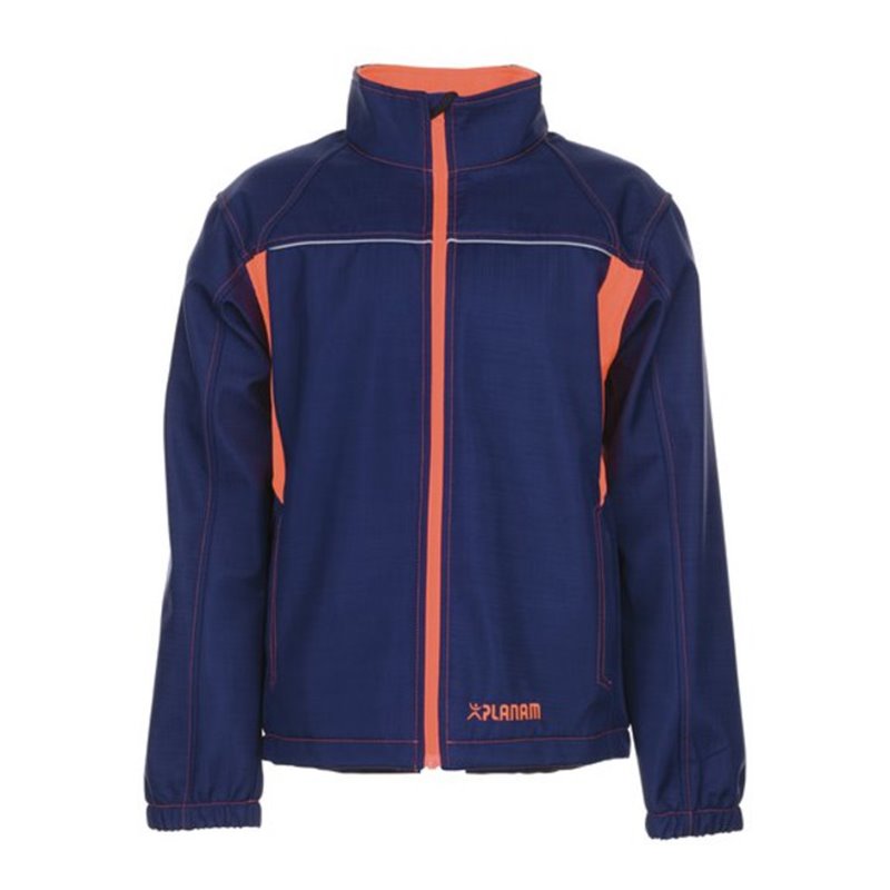 Planam Softshelljacke Basalt Neon marine/orange