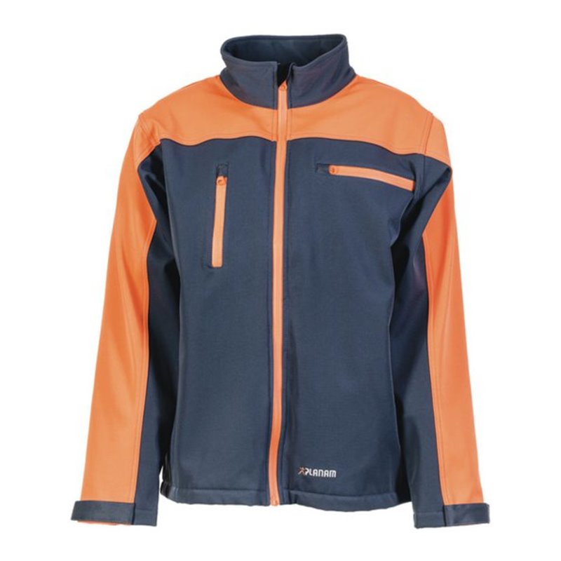 Planam Softshelljacke Timberguard grau/orange
