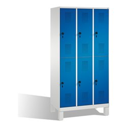 C+P Doppelstockspind Evolo auf Füßen 6 Fächer Front Enzianblau Korpus Lichtgrau
