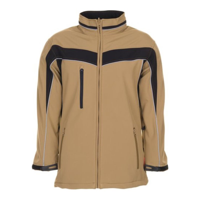 Planam Softshelljacke Plaline sand/schwarz