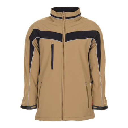 Planam Softshelljacke Plaline sand/schwarz