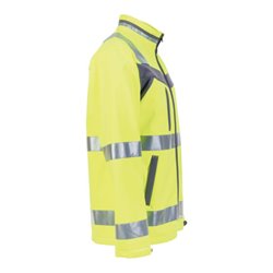 Planam Warnschutz Softshelljacke Plaline gelb/schiefer
