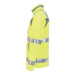 Planam Warnschutz Softshelljacke Plaline gelb/schiefer