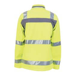 Planam Warnschutz Softshelljacke Plaline gelb/schiefer