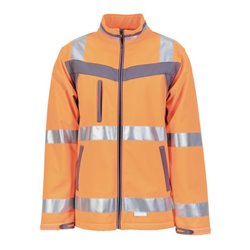 Planam Warnschutz Softshelljacke Plaline orange/schiefer