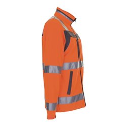 Planam Warnschutz Softshelljacke Plaline orange/schiefer