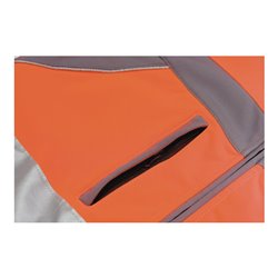Planam Warnschutz Softshelljacke Plaline orange/schiefer