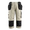 Mascot Lindau Handwerker-Dreiviertel-Hose hellkhaki/schwarz