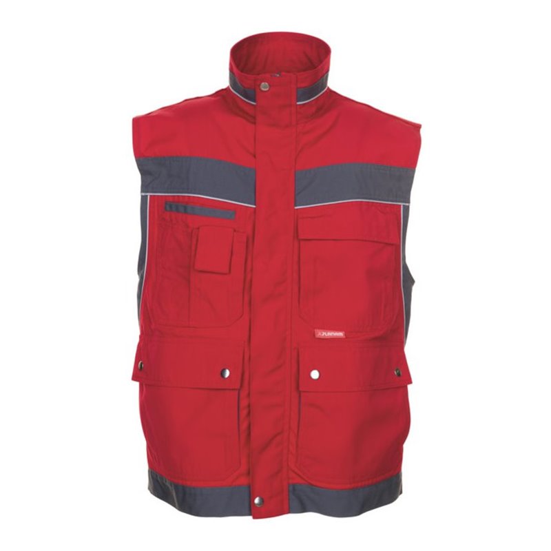 Planam Weste Plaline rot/schiefer