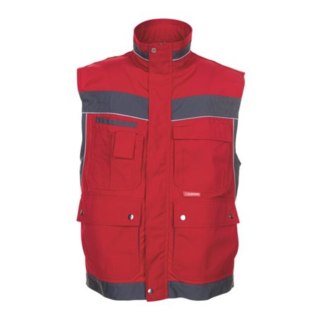 Planam Weste Plaline rot/schiefer