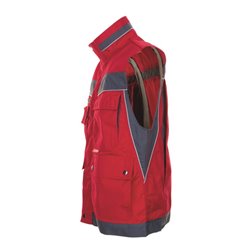 Planam Weste Plaline rot/schiefer