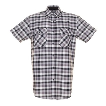 Planam Country Hemd 1/4-Arm schwarz kariert