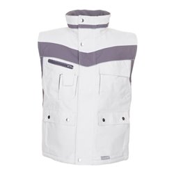 Planam Winter-Weste Plaline weiß/zink