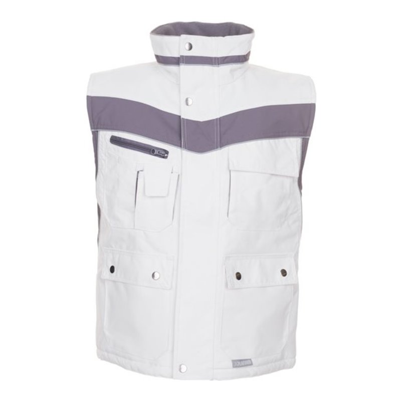 Planam Winter-Weste Plaline weiß/zink