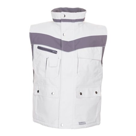 Planam Winter-Weste Plaline weiß/zink