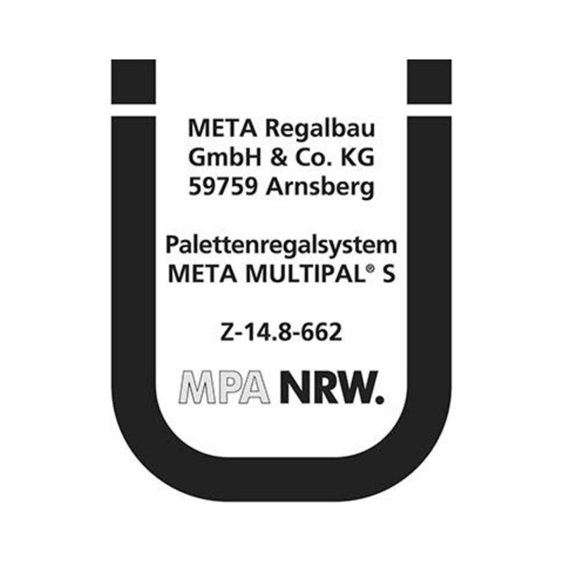 Meta Großfachregal Grundregal 3300 x 2700 x 800 mm verzinkt / rotorange multipal S + Stahlpaneelen