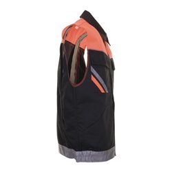 Planam Weste Visline schwarz/orange/zink