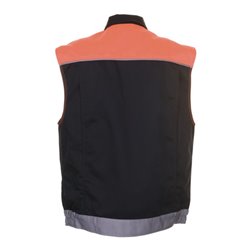 Planam Weste Visline schwarz/orange/zink