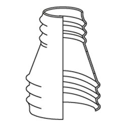 Norres Schrumpfschlauch zum Verbinden von Schläuchen / Stutzen L  100mm Ø 50-70mm