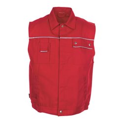 Planam Weste Canvas 320 rot/rot