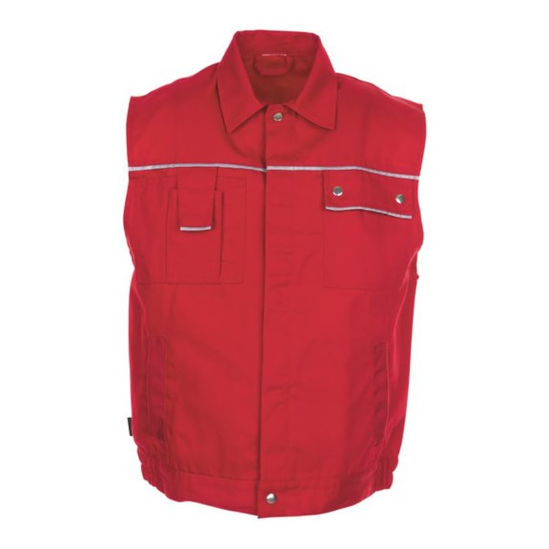 Planam Weste Canvas 320 rot/rot