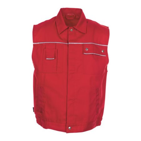 Planam Weste Canvas 320 rot/rot