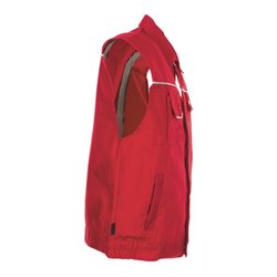 Planam Weste Canvas 320 rot/rot