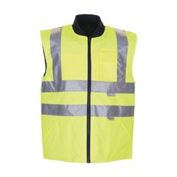 Planam Winter Weste Warnschutz uni gelb