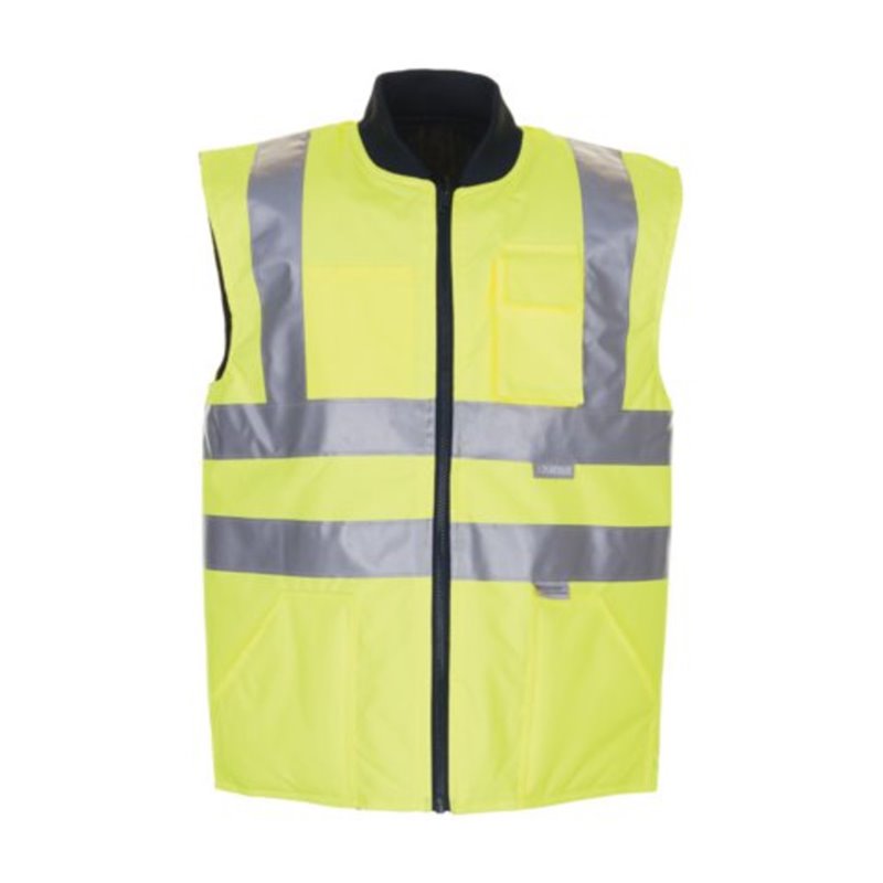 Planam Winter Weste Warnschutz uni gelb