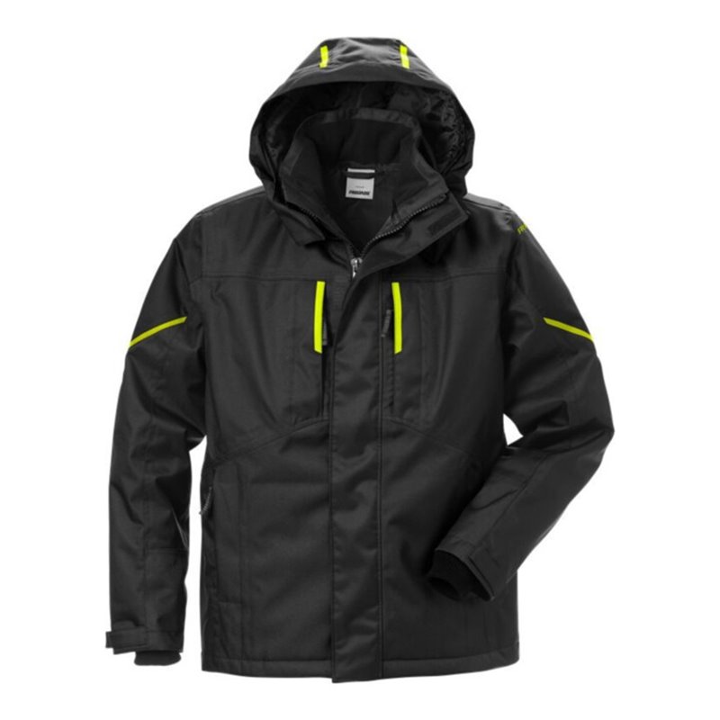 Fristads Airtech Winterjacke 4058 GTC Schwarz (Herren) Schwarz/Gelb