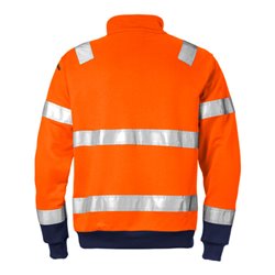 Fristads High Vis Zipper-Sweatshirt Kl. 3 728 SHV Orange (Herren)