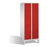 C+P Fächerschrank Classic auf Füßen 10 Fächer Front Rubinrot Korpus Lichtgrau