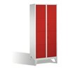 C+P Fächerschrank Classic auf Füßen 8 Fächer Front Rubinrot Korpus Lichtgrau