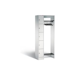 STIER Offene Garderobe mit 5 Schließfächern 1950x1430x480mm