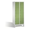 C+P Fächerschrank Classic auf Füßen 8 Fächer Front Resedagrün Korpus Lichtgrau