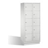 C+P Fächerschrank Classic auf Sockel 10 Fächer Front Lichtgrau Korpus Lichtgrau