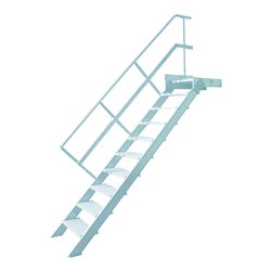 Hymer Treppe stationär Stufenbreite 800 mm mit Podest Treppenneigung 45°