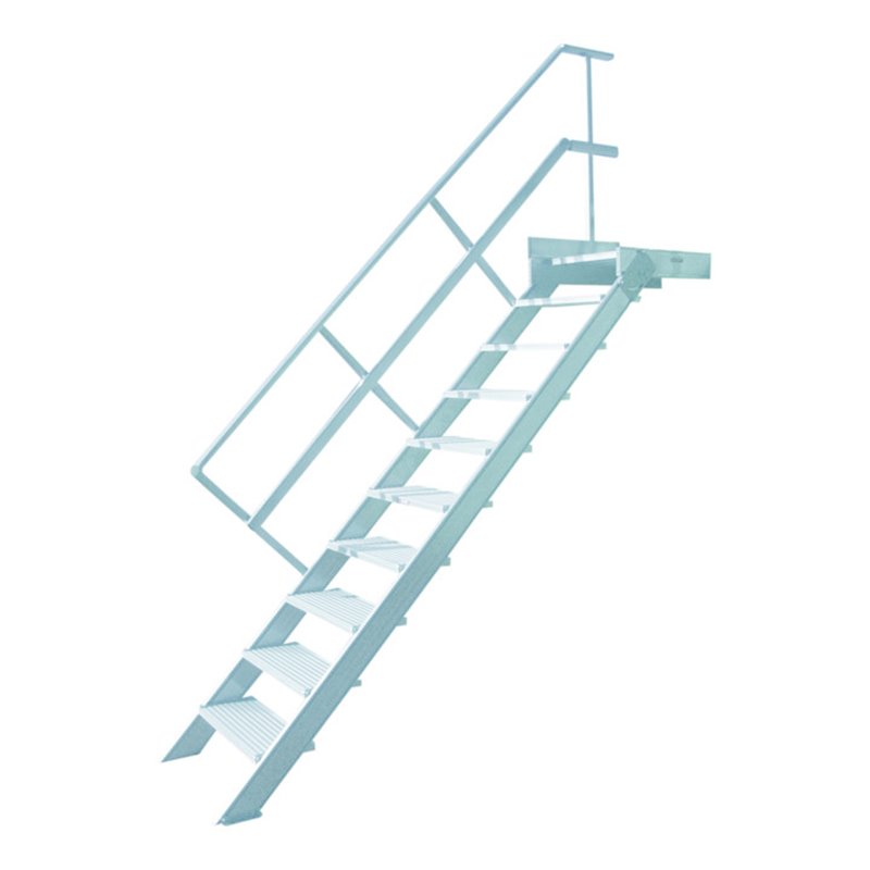 Hymer Treppe stationär Stufenbreite 800 mm mit Podest Treppenneigung 45°