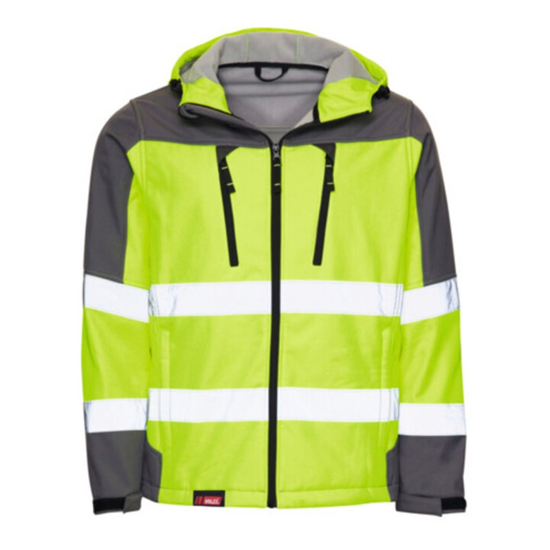 HOLEX Warnschutz-Softshell-Jacke gelb / anthrazit